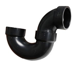 2" ABS SOLID P-TRAP WITHOUT CLEANOUT