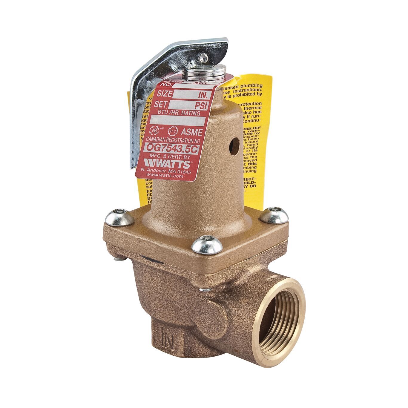 WATTS PRV 3/4"" 100PSI 174A