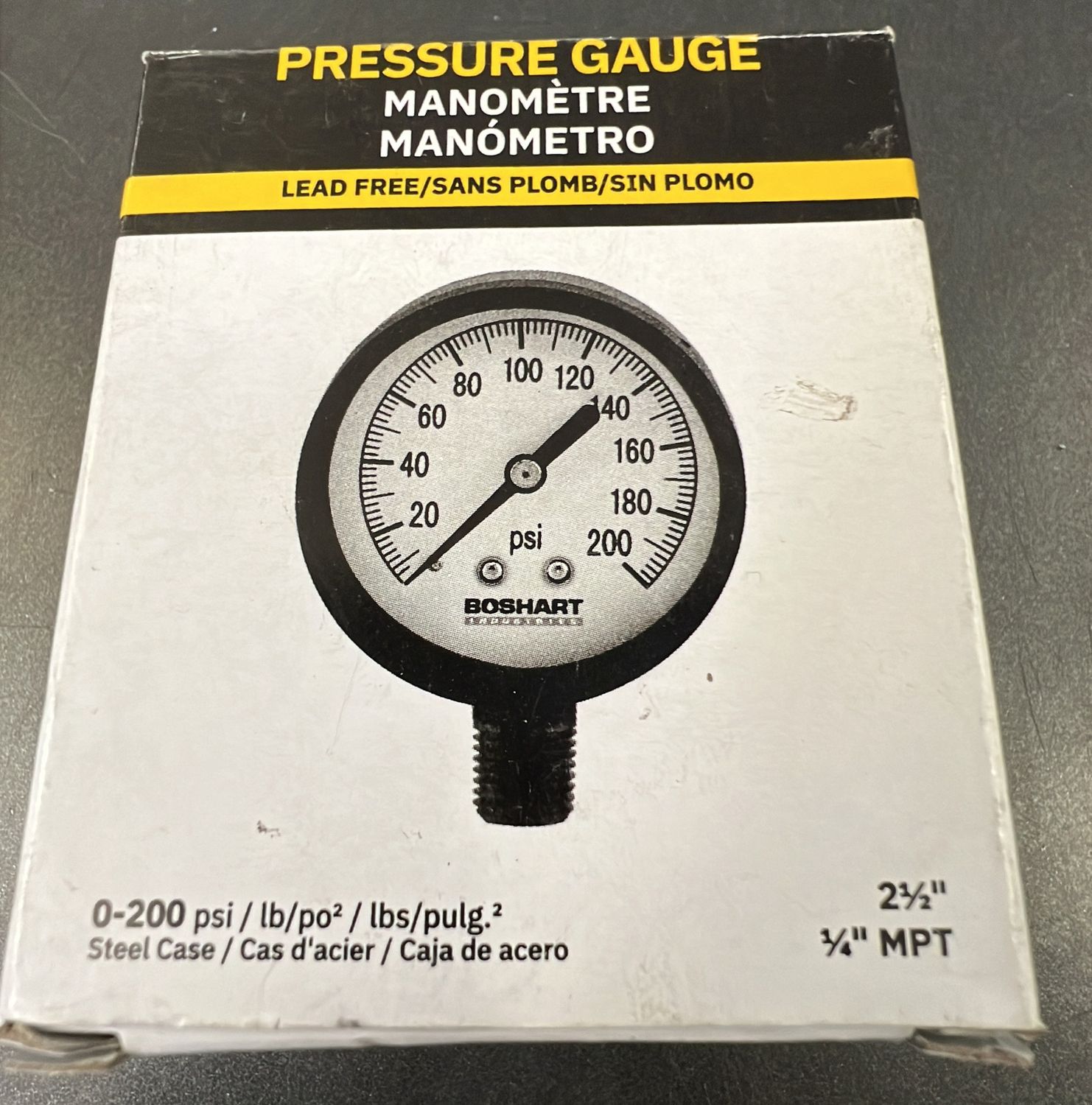 0-200 PRESSURE GAUGE DRY