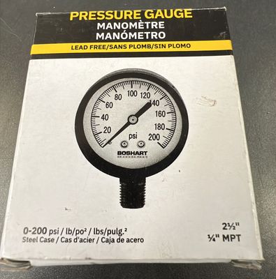 0-200 PRESSURE GAUGE DRY