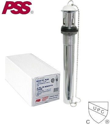 "WALTEC PO PLUG &amp; CHAIN W OVERFLOW, 12-1335