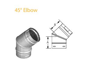 "4"" 45 PELLET VENT EXCEL, EXCEL"