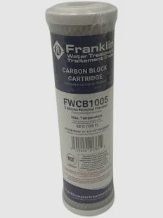 "5 Mic CARBON 2.5x10 FILTER, C-1 WT10 AQUA MICRON, FRANKLIN FWCB1005,FILCBC251005N