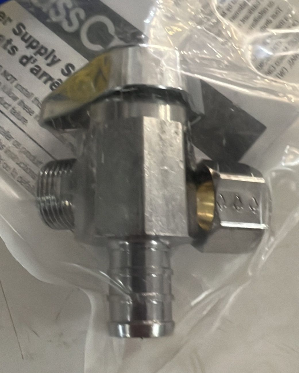 PEX CRIMP 1/4 TURN ANGLE STOP 12-1810 PCBR19