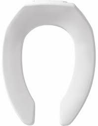 OFLC ELONGATED SEAT 1955 BEMIS WHITE, OPEN FRONT NO COVER"