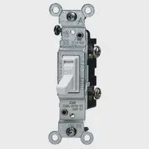 1451-W Leviton AC Quiet Toggle Switch, 120 V AC, 15 A