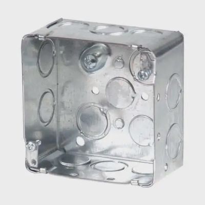 "52171K Iberville 4" x 4" x 2-1/8" Steel Outlet Box, 30 cu-in Capacity, (1) Outlets, (22) Knockouts