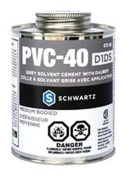 19017 D1DS 946 SCHWARTZ GREY PVC 40 SOLVENT CEMENT DAUBER IN CAN