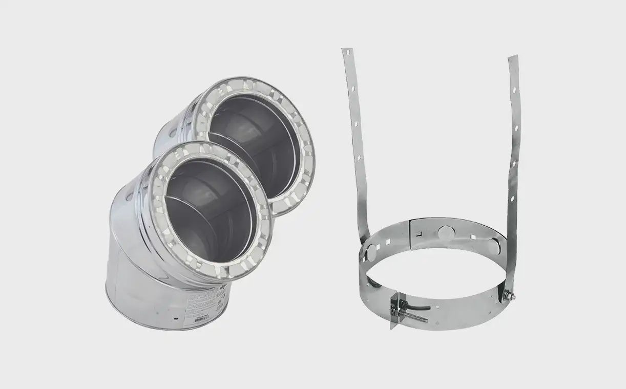 VENTIS 6" 45 DEG ELBOW CHIMNEY 2100 PIPE