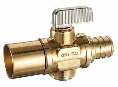 3/4" Female Solder x PEX-Crimp Ball Valve