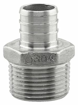 1/2" PEX X MIP MALE ADAPTOR STAINLESS STEEL