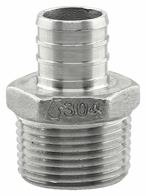3/4 PEX X MIP STAINLESS STEEL MALE ADAPTOR