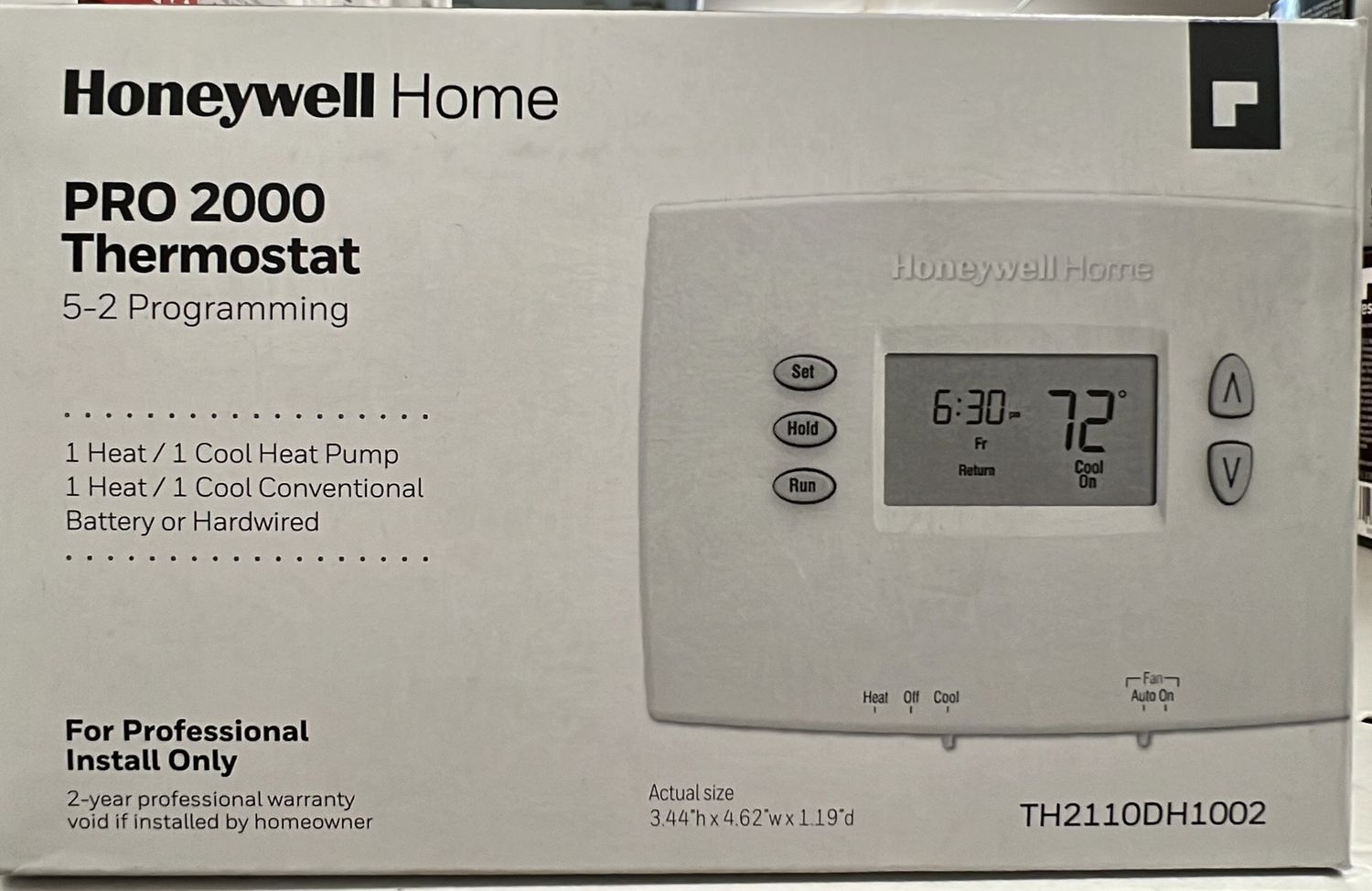 HORIZ PRO 2000 H/C THERMOSTAT