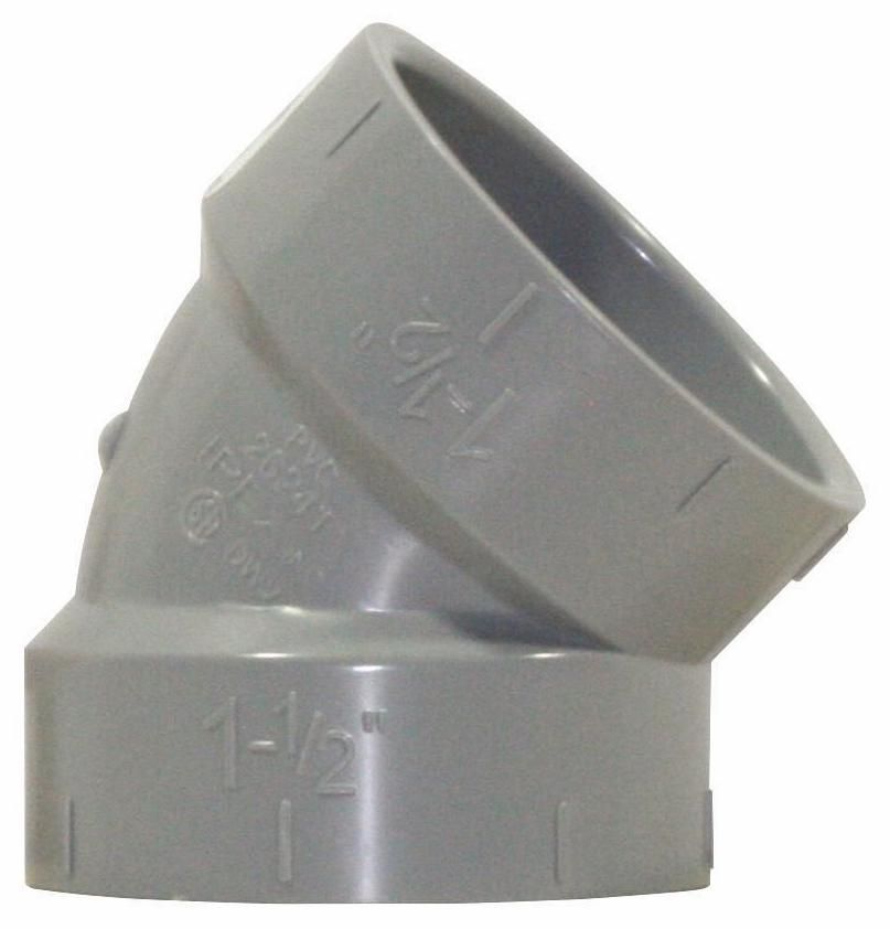 SYSTEM 15 4" 45 ELBOW DVW PVC