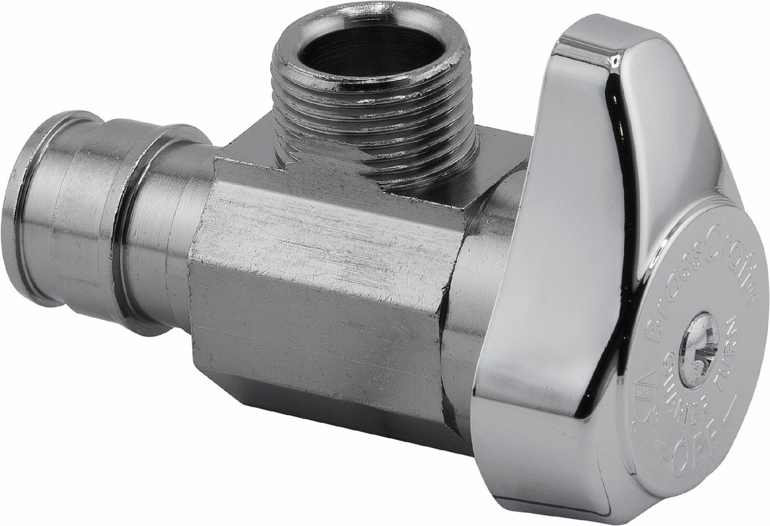 1/2" x 3/8" WIRSBRO Pex x Comp Angle Stop Valve
