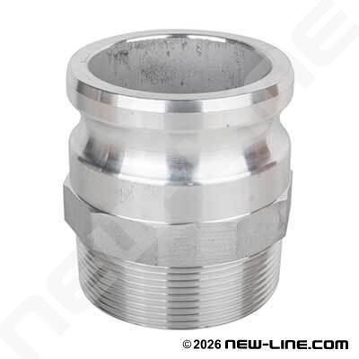 CAMLOCK MALE 6" TO MPT 6" ALUMINUM