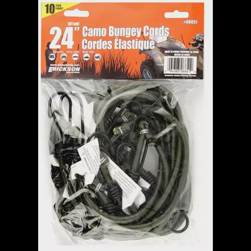 BUNGEE CORD CAMO 24" 10 PACK