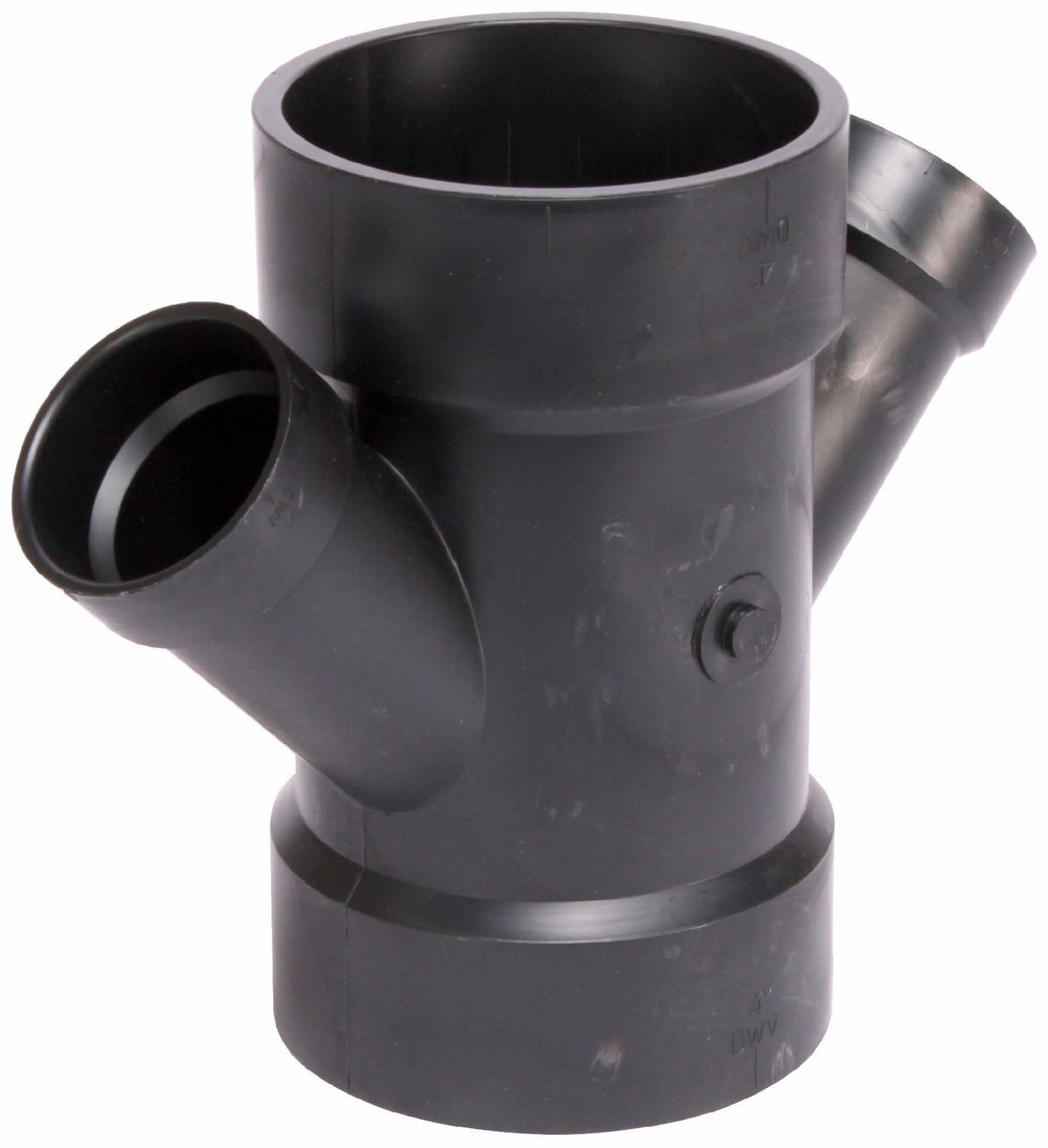 4" x 4" x 2" x 2" Hub ABS Double Wye