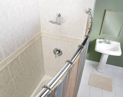 MOEN CURVED SHOWER ROD ADJ 54-72" CHROME