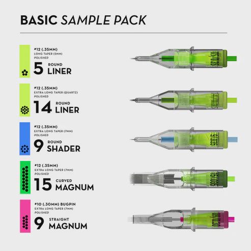 PEAK STELLAR NEEDLE CARTRIGES-SAMPLE PACKS, Size: BASIC