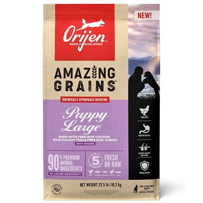 Orijen Dog Amazing Grains Large Breed Puppy 22.5lb