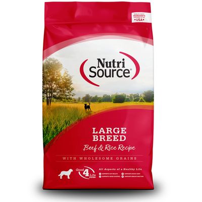 Nutri Source Dog Large Breed Beef &amp; Rice 26LB