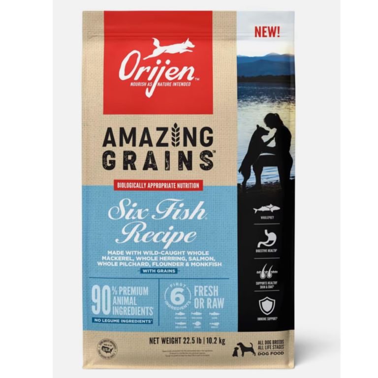 Orijen Dog Amazing Grains Six Fish, Size: 22.5LB