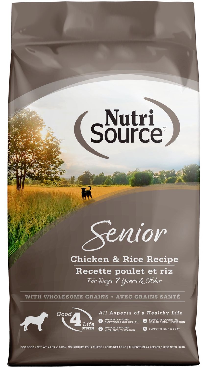 Nutri Source Dog Senior Chicken &amp; Rice, Size: 26LB
