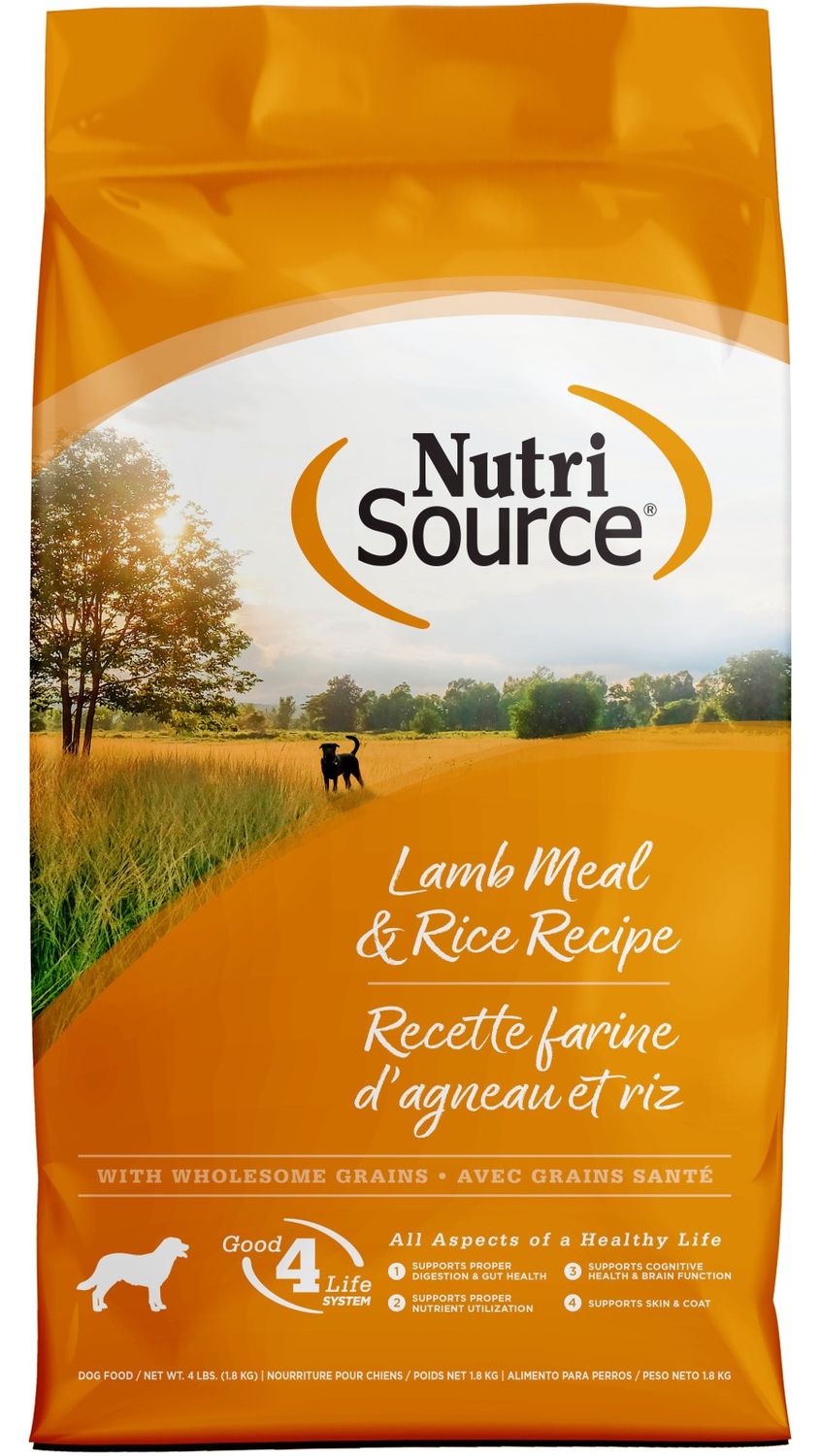 Nutri Source Dog Lamb &amp; Rice, Size: 4LB