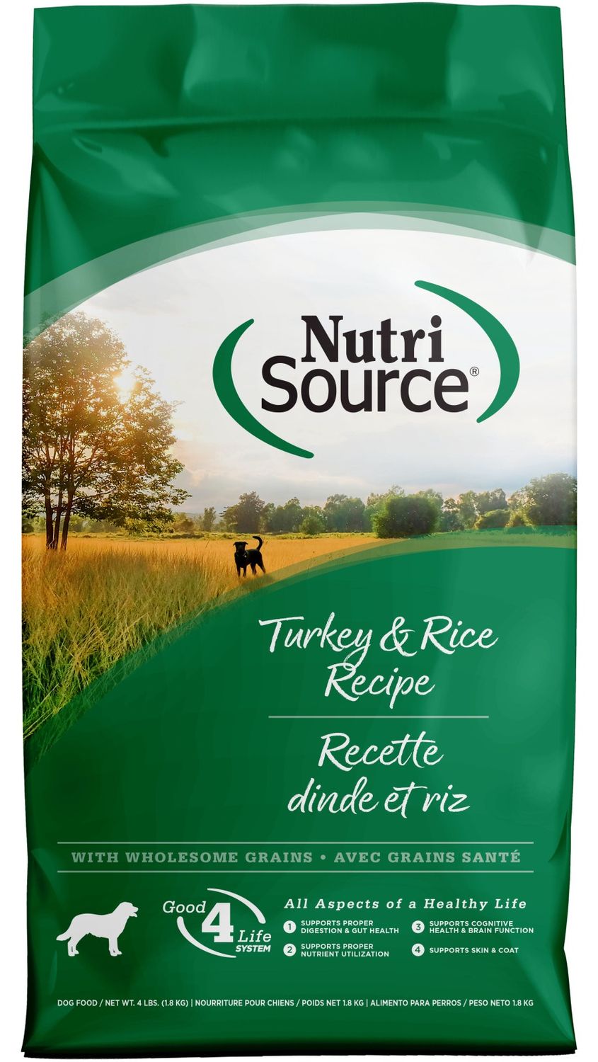 Nutri Source Dog Turkey &amp; Rice, Size: 4LB