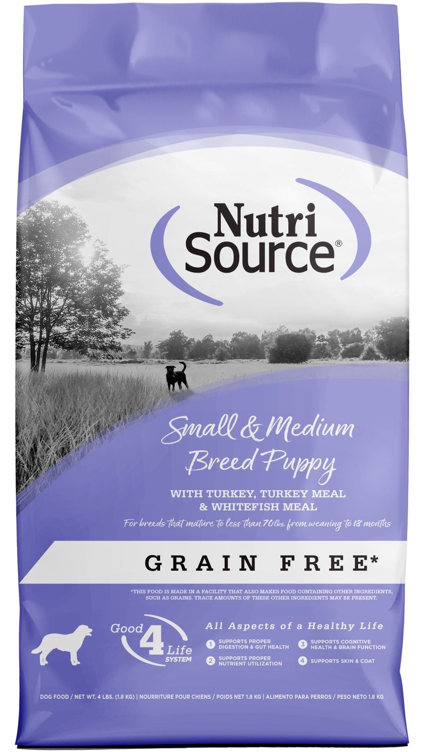 Nutri Source Dog Grain Free Small &amp; Medium Breed Puppy, Size: 26LB
