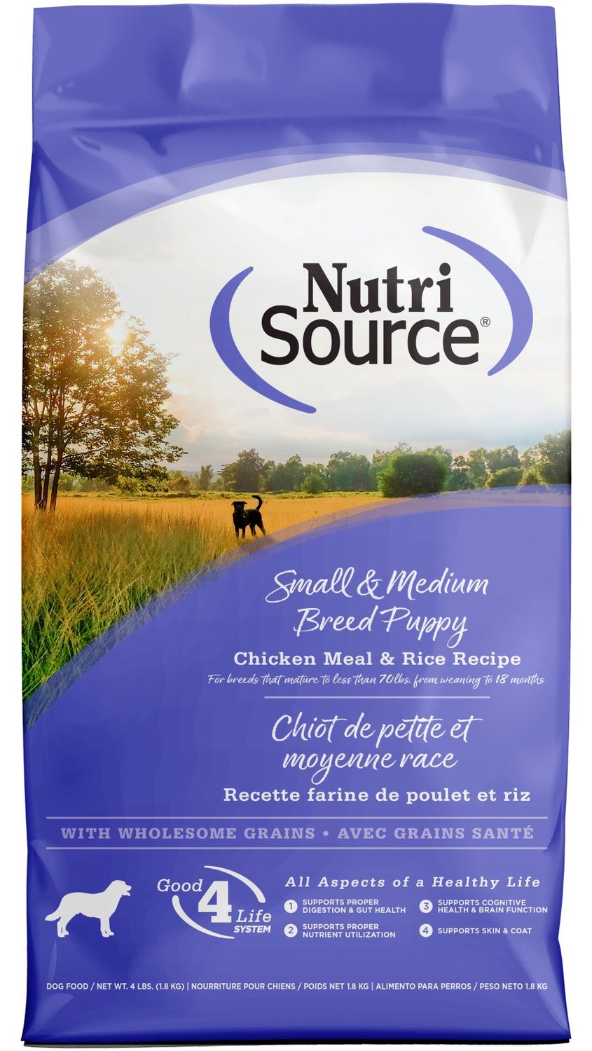 Nutri Source Dog Small &amp; Medium Breed Puppy, Size: 26LB
