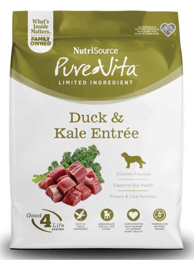 PureVita Dog Duck &amp; Kale, Size: 4LB