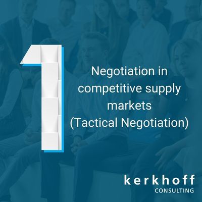 Modul1-10.01.2025, Freitag, 09:00 Uhr - Negotiation in competitive supply markets (Tactical Negotiation)