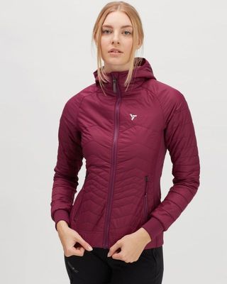 Damska kurtka sportowa Silvini Barolo wiatroszczelna, ocieplenie PrimaLoft 60g, kolor burgund