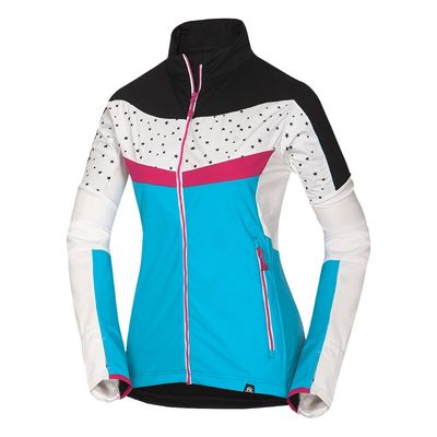 Damska kurtka skiturowa NORTHFINDER Polartec® Power Stretch® PRO LUCINA czarno-biało-niebieska