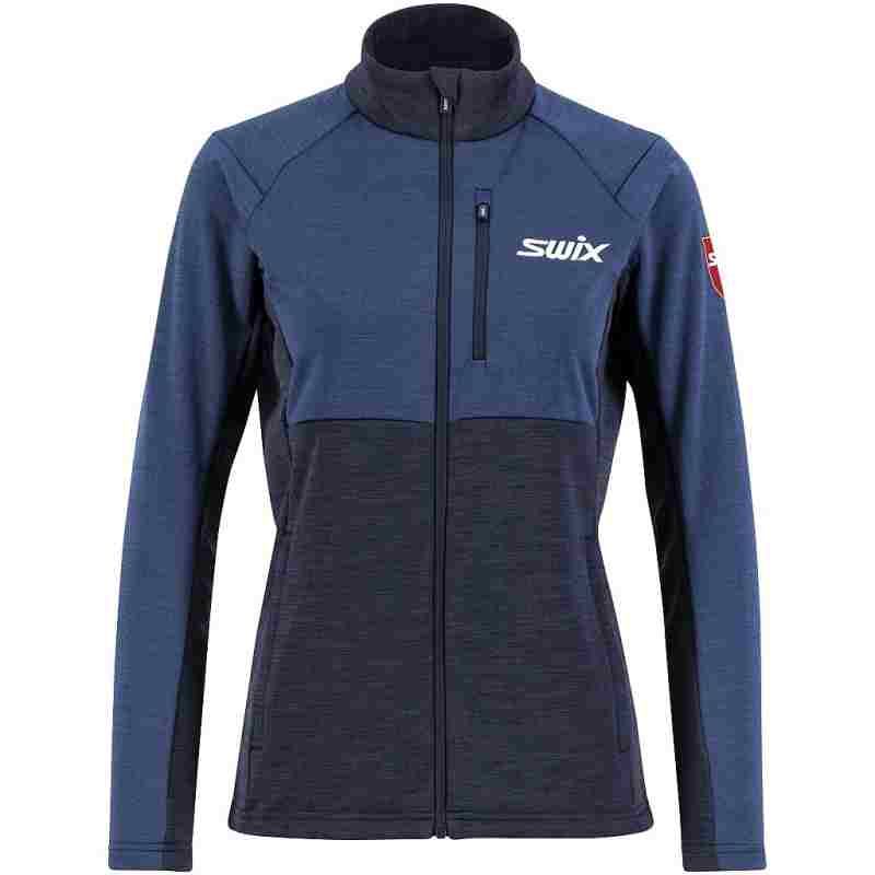Bluza damska na narty biegowe Swix Infinity midlayer M, 16096-75400 kolor lake- blue