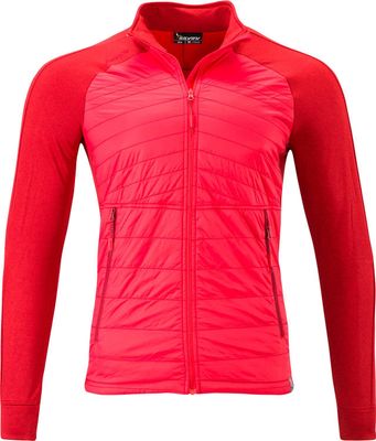 Męska bluza sportowa, przód ocielone panele,tył przewiewny, Silvini Grado, czerwona MJ1714-2011