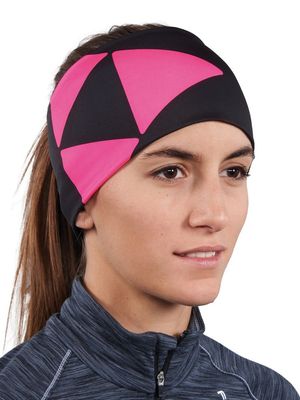 Opaska sportowa Fischer OBERSTDORF G93522 czarno-różowa. rozmiar UNI