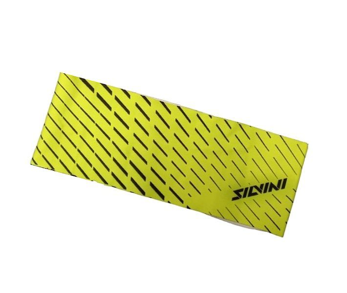 Opaska sportowa cienka dwuwarstwowa Silvini Piave UA1522-7108, żółto-zielona 