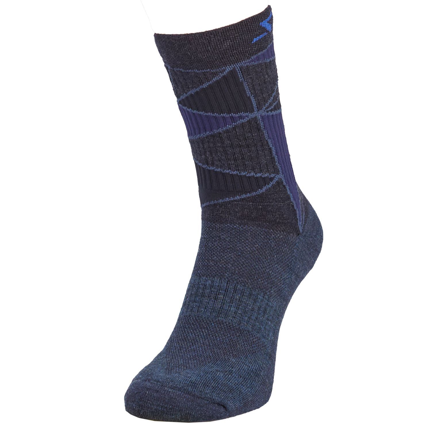 Skarpety na narty biegowe Silvini Vallonga UA1745-3232 Coolmax + wełna merino 14%, granatowe