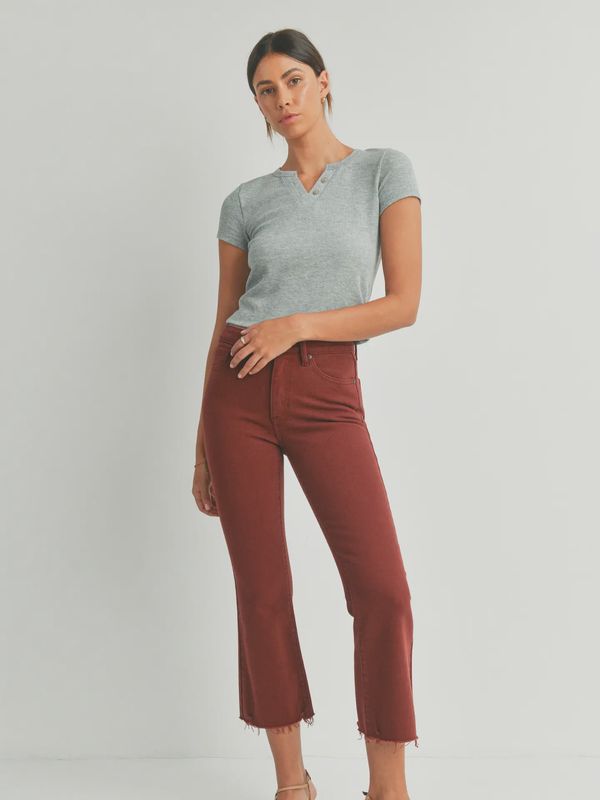 JBD Ruby Crop Flare w/ Raw Hem