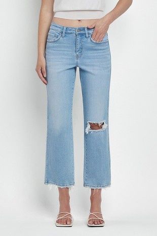 Vervet High Rise Straight Leg Cropped