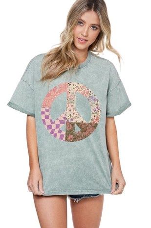 Peace Floral Graphic Tee