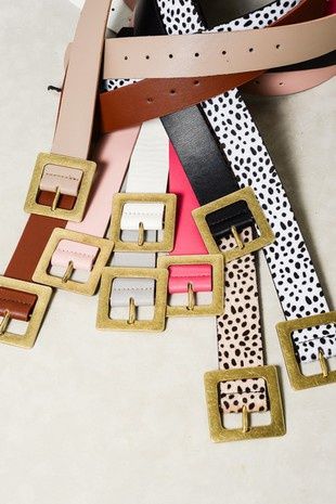 Classic Oversized Square Buckle Belt