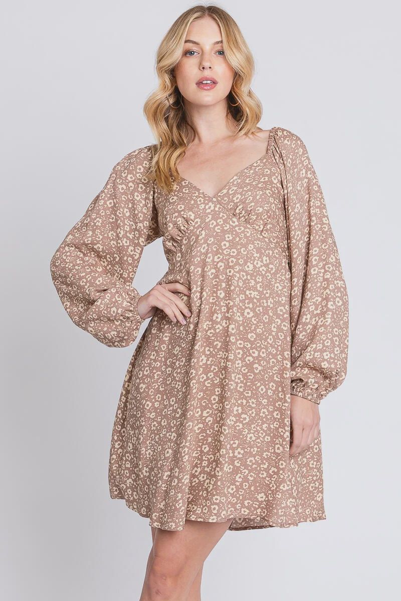 Floral Smocked Mini Dress