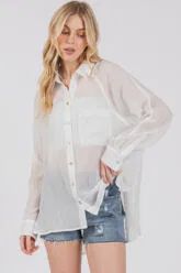 Raglan Collar Button Up Shirt