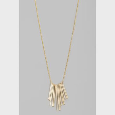 Bar Fringe Charm Necklace
