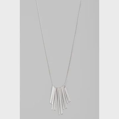 Bar Fringe Charm Necklace