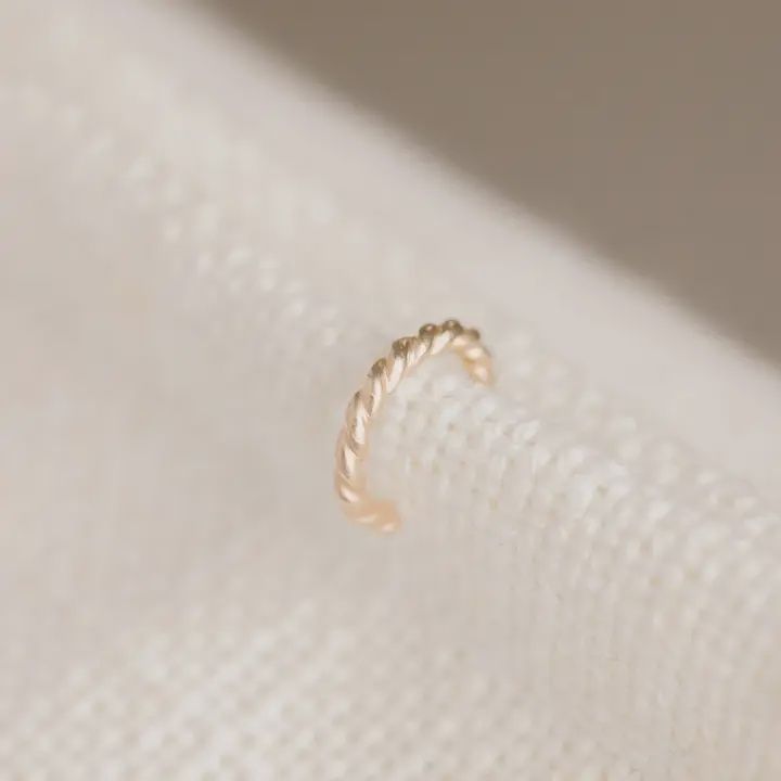 Beaded Gold Ear Cuff